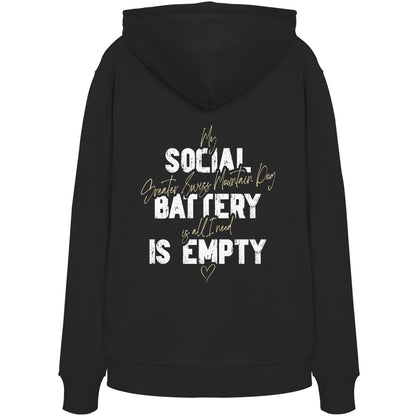 Social Battery Is Empty - Großer Schweizer Sennenhund - Organic Hoodie