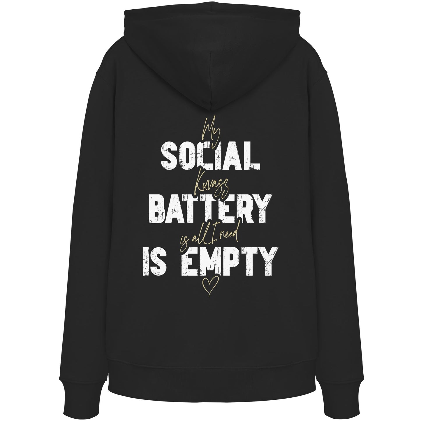 Social Battery Is Empty - Kuvasz - Organic Hoodie