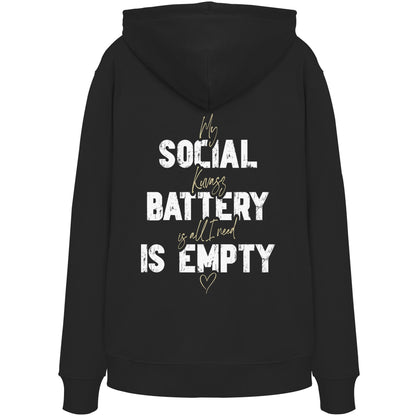 Social Battery Is Empty - Kuvasz - Organic Hoodie