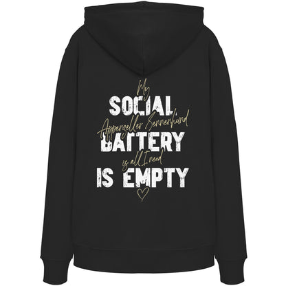 Social Battery Is Empty - Appenzeller Sennenhund - Organic Hoodie