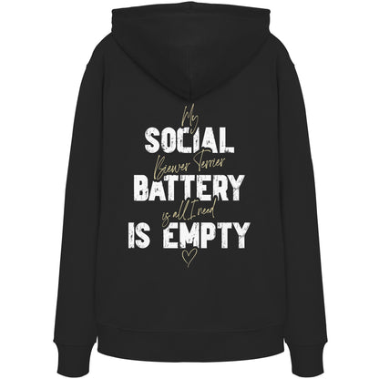 Social Battery Is Empty - Biewer Terrier - Organic Hoodie