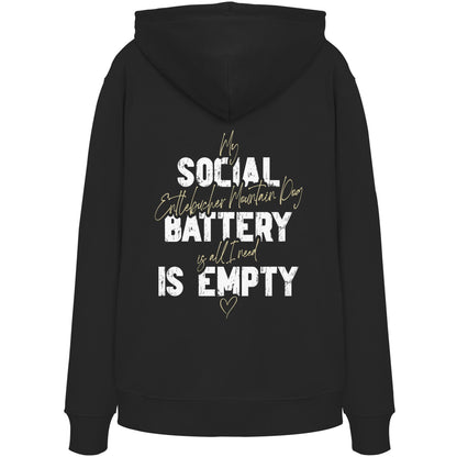 Social Battery Is Empty - Entlebucher Sennenhund - Organic Hoodie