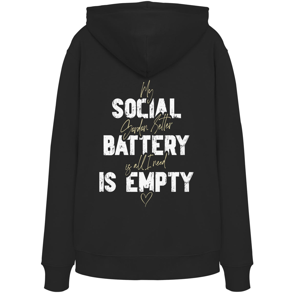 Social Battery Is Empty - Gordon Setter - Organic Hoodie