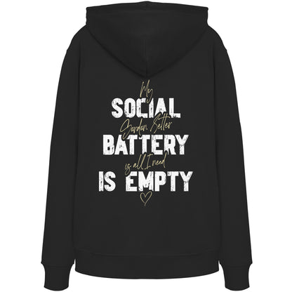 Social Battery Is Empty - Gordon Setter - Organic Hoodie