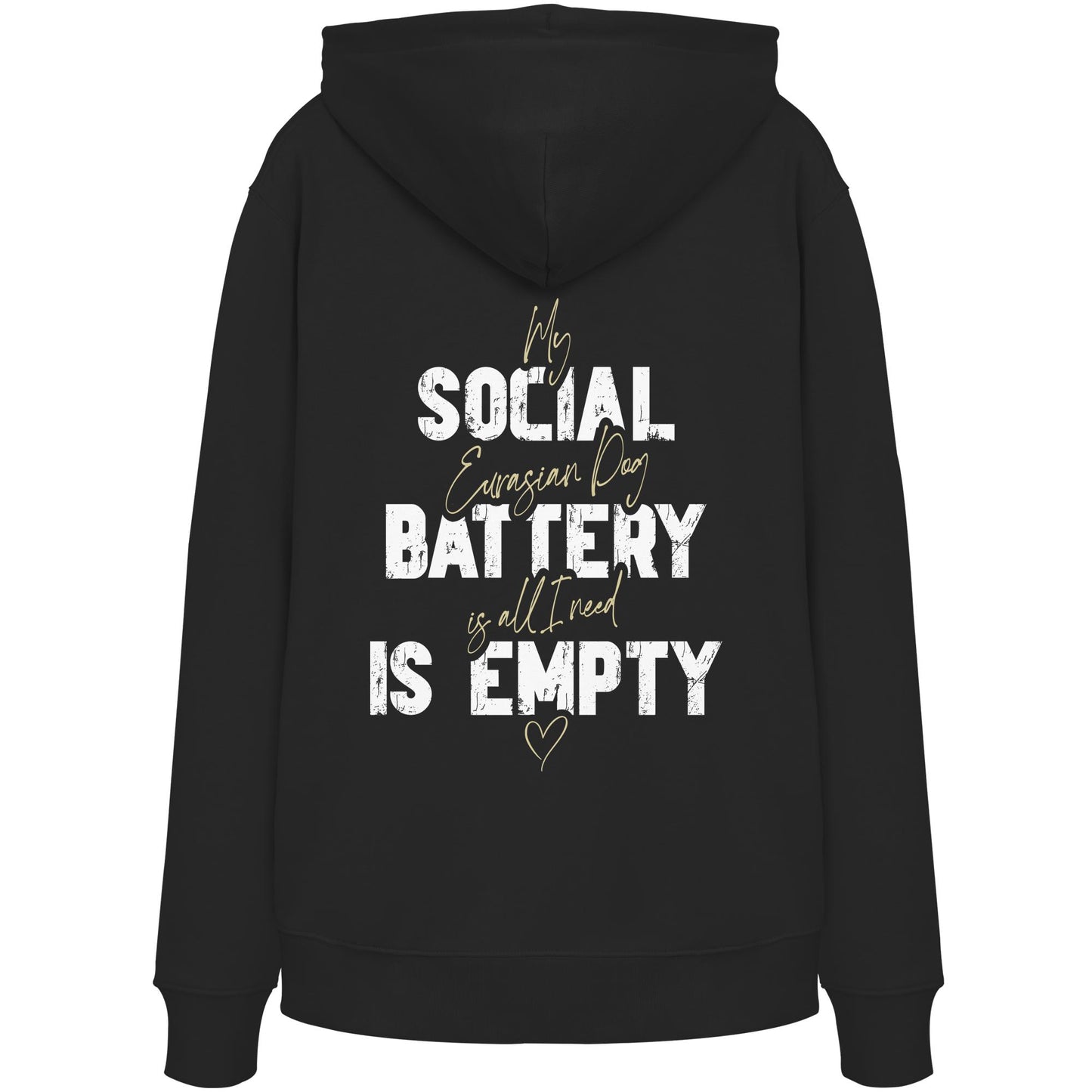 Social Battery Is Empty - Eurasier - Organic Hoodie
