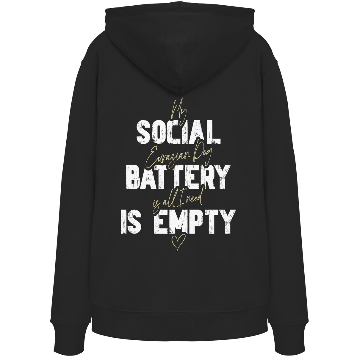 Social Battery Is Empty - Eurasier - Organic Hoodie