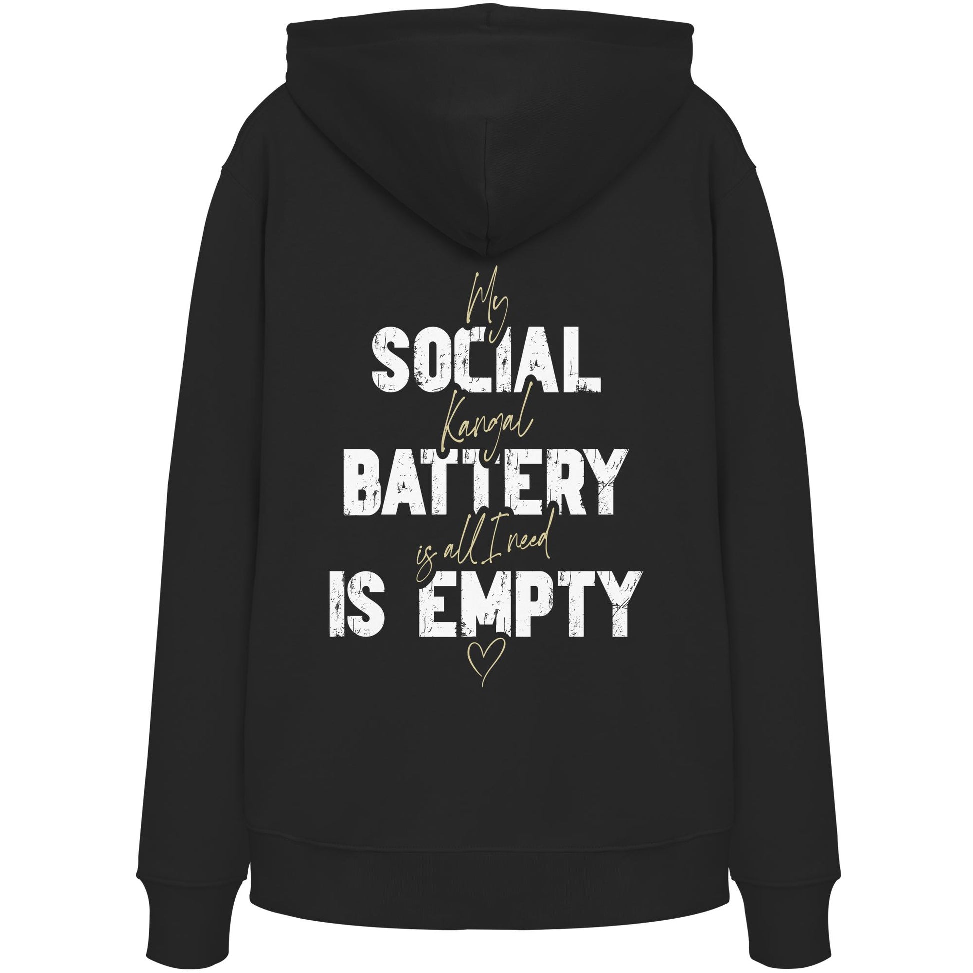 Social Battery Is Empty - Kangal - Organic Hoodie