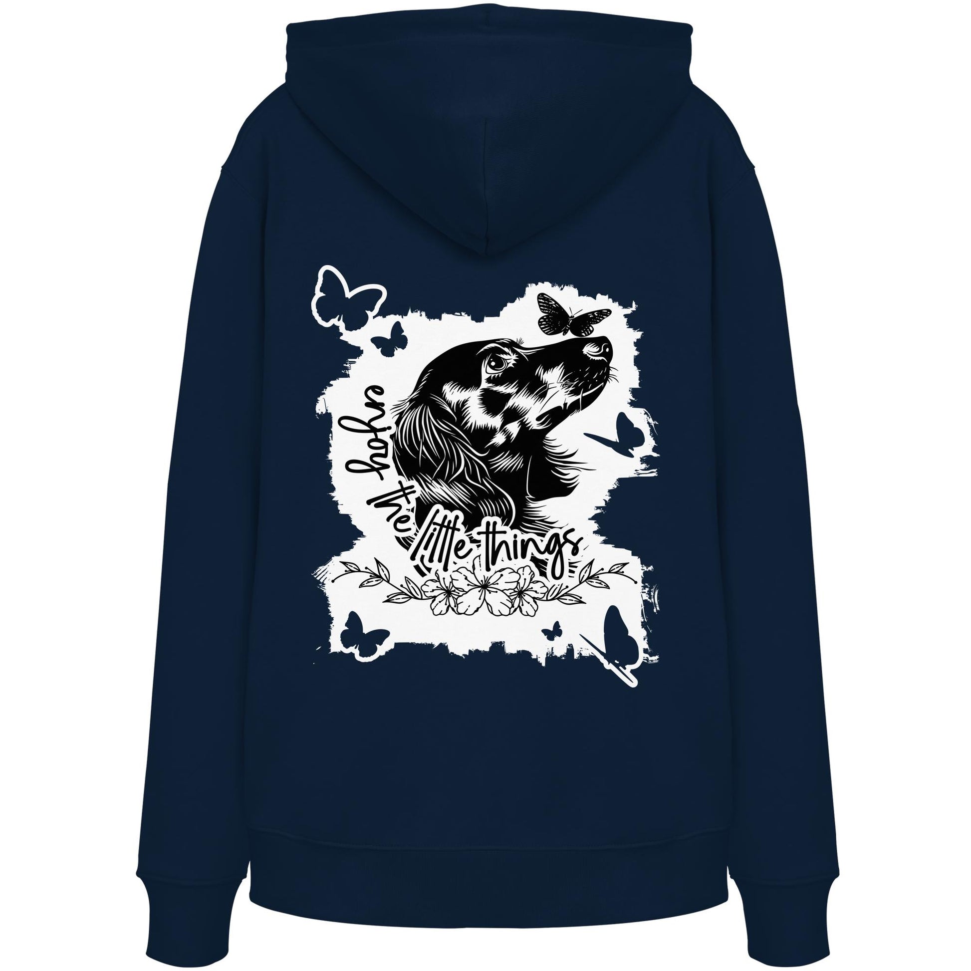 Dackel (Langhaar) - enjoy the little things - Organic Hoodie