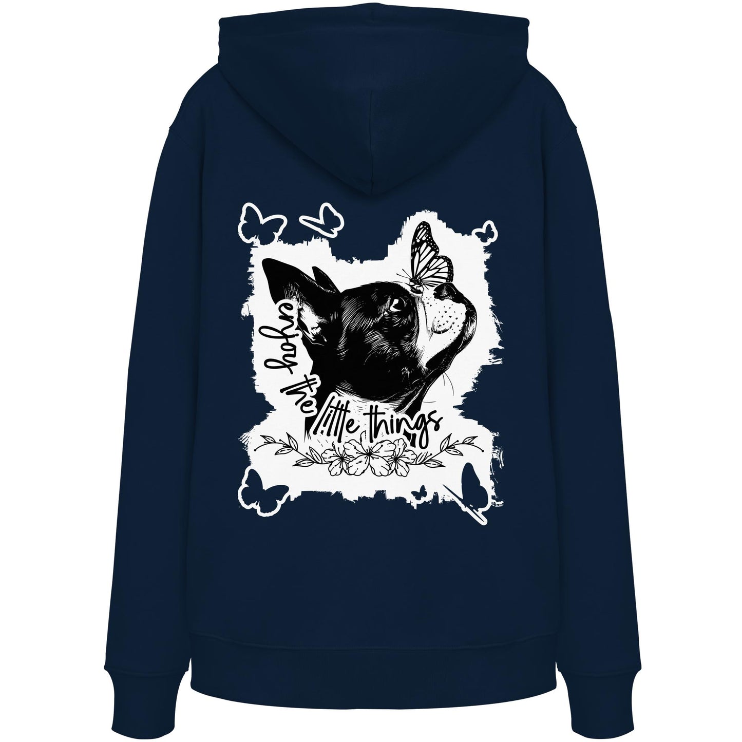 Boston Terrier - enjoy the little things - Organic Hoodie