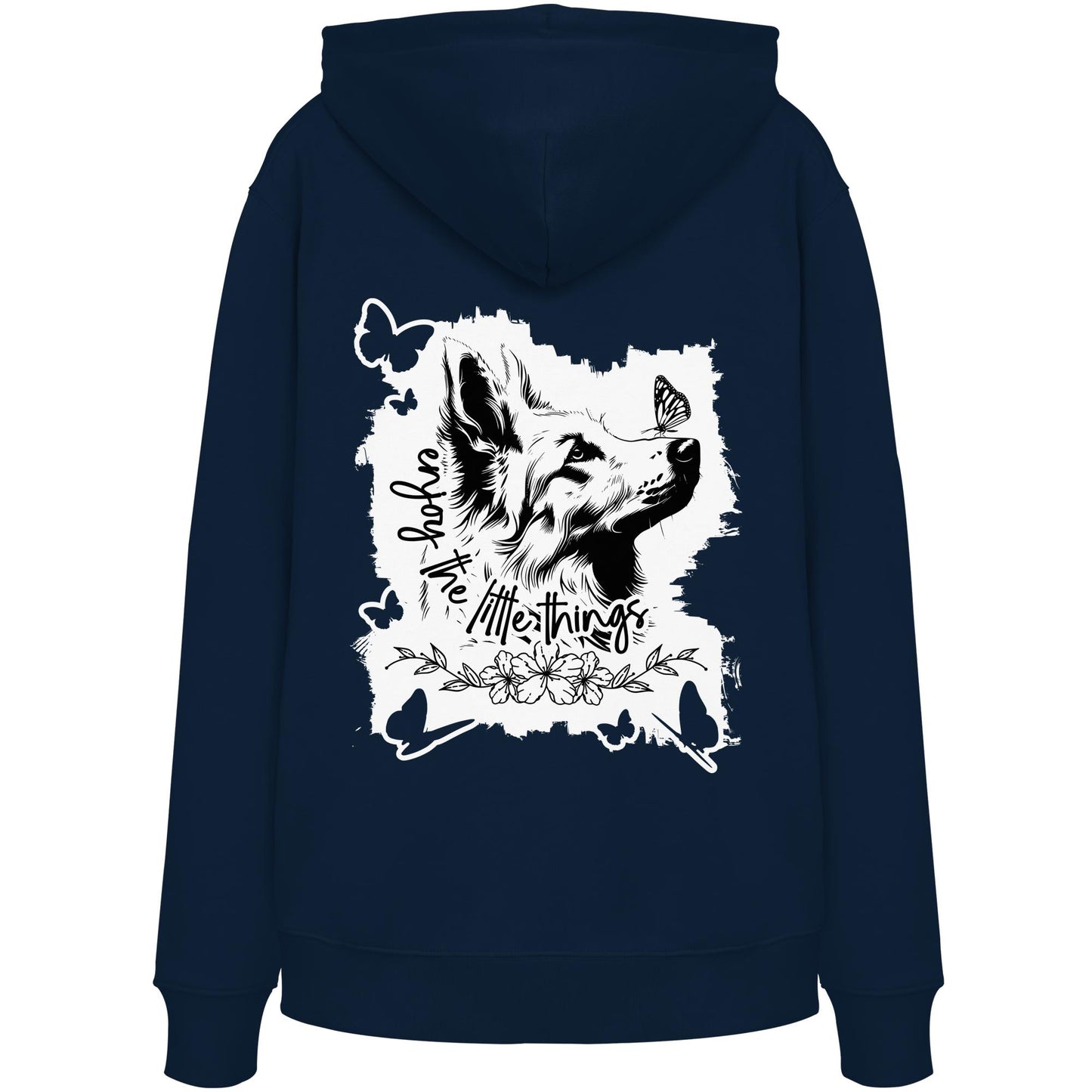 Weißer Schäferhund - enjoy the little things - Organic Hoodie