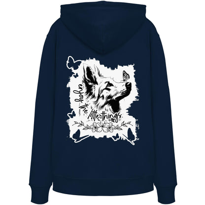 Weißer Schäferhund - enjoy the little things - Organic Hoodie
