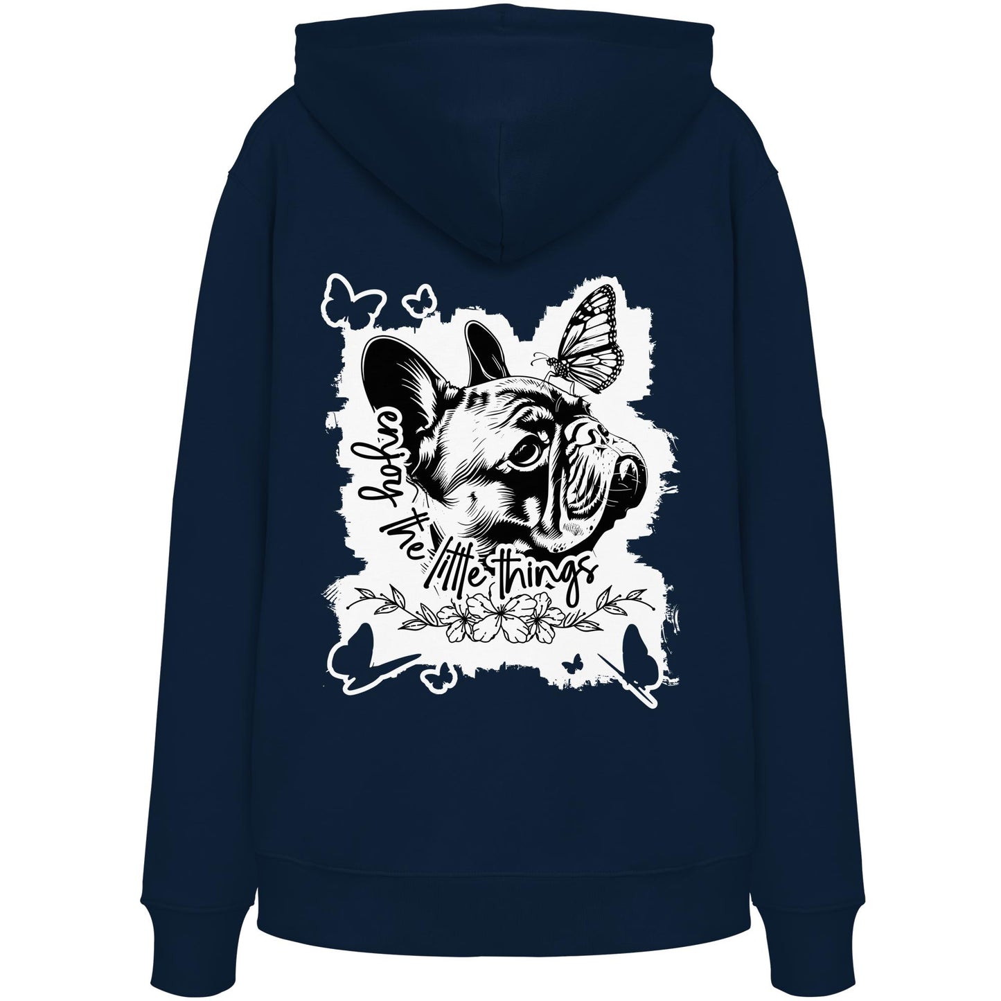 Französische Bulldogge - enjoy the little things - Organic Hoodie