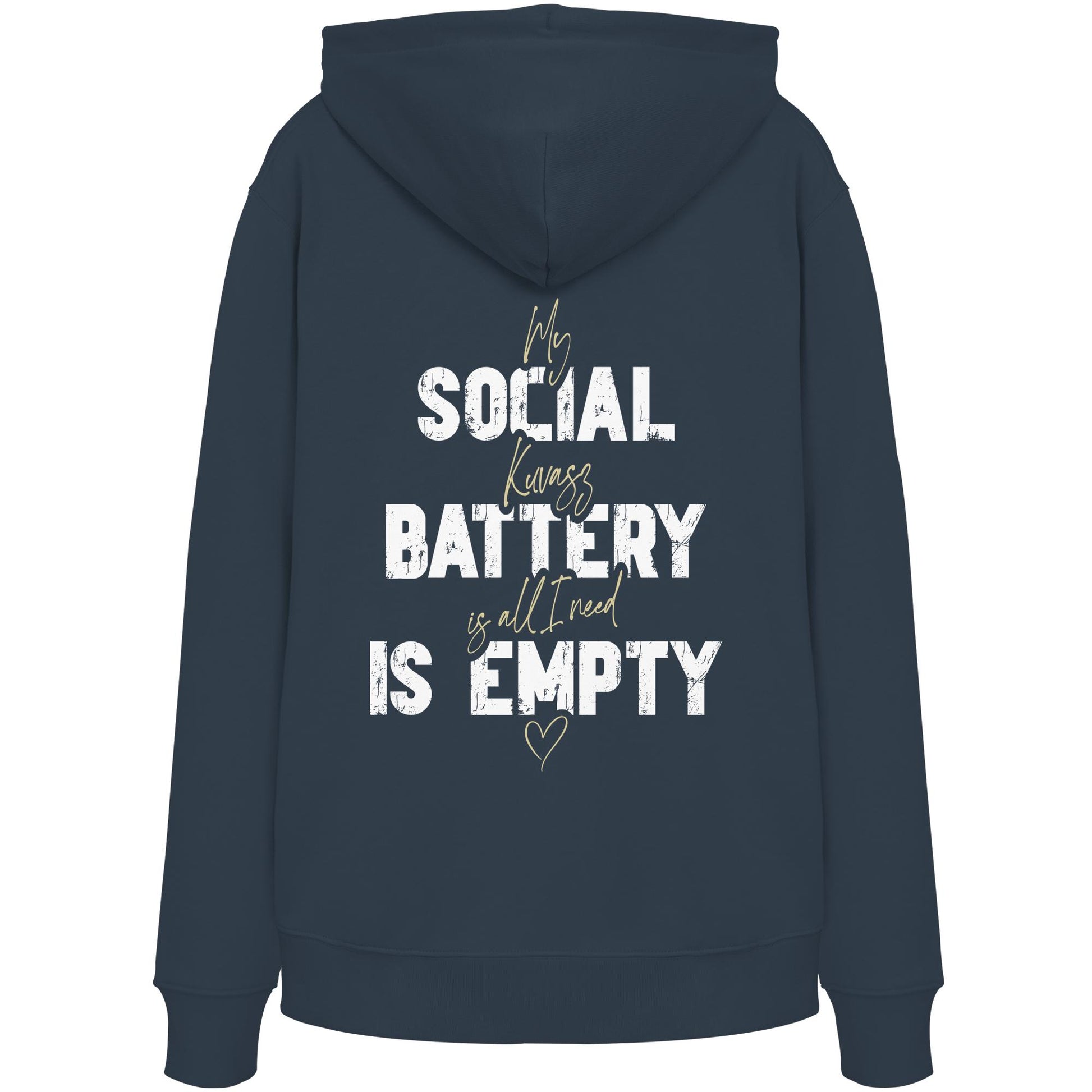 Social Battery Is Empty - Kuvasz - Organic Hoodie