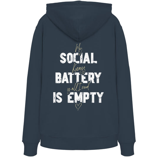 Social Battery Is Empty - Kuvasz - Organic Hoodie
