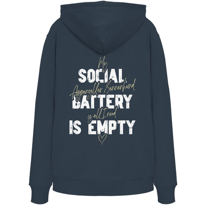 Social Battery Is Empty - Appenzeller Sennenhund - Organic Hoodie