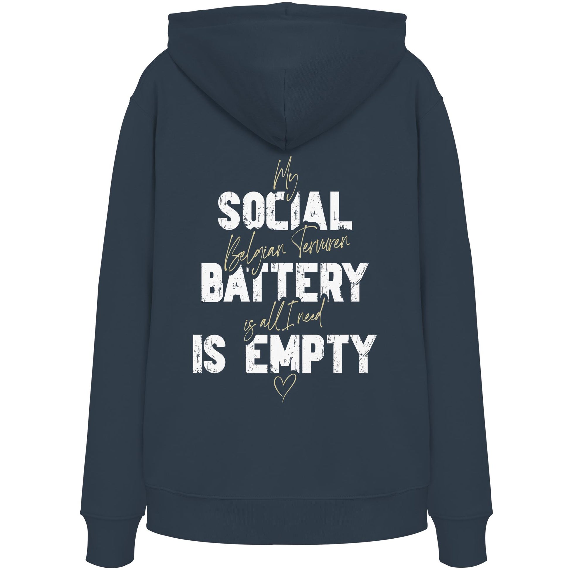 Social Battery Is Empty - Tervueren - Organic Hoodie