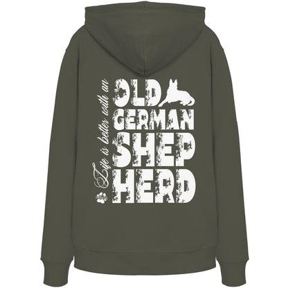 Life is better with an Old German Shepherd - Organic Hoodie