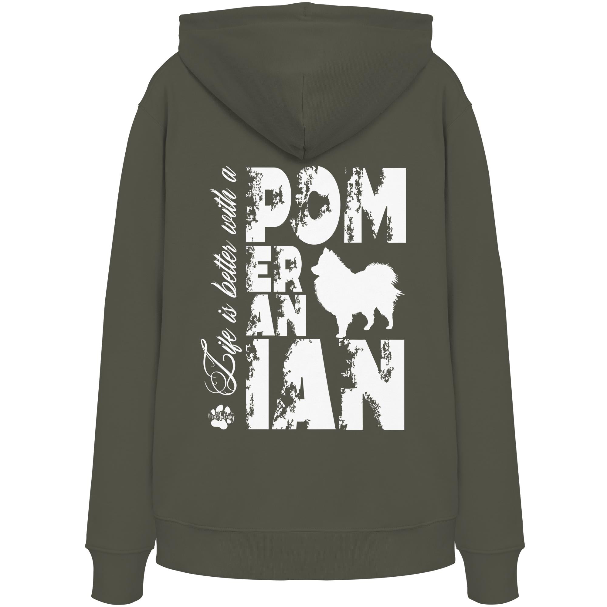 Life is better with a Pomeranian - Organic Hoodie