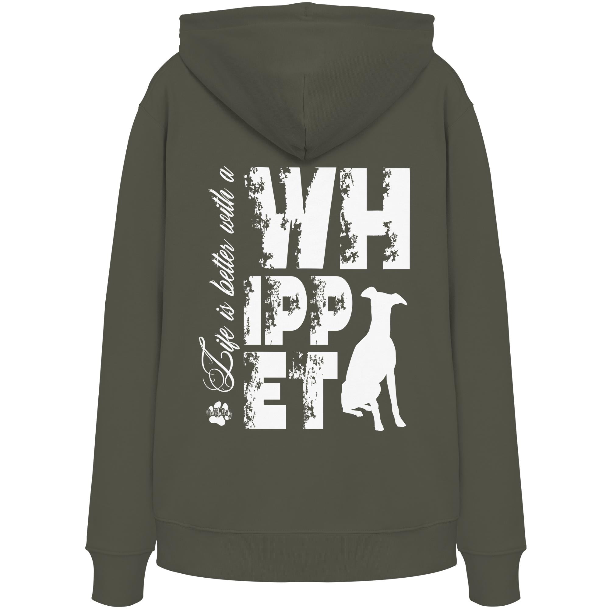 Life is better with a Whippet - Organic Hoodie
