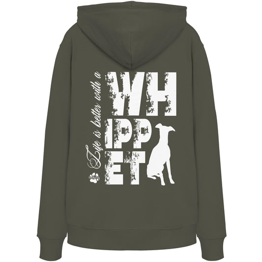 Life is better with a Whippet - Organic Hoodie