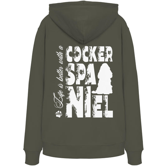 Life is better with a Cocker Spaniel - Organic Hoodie