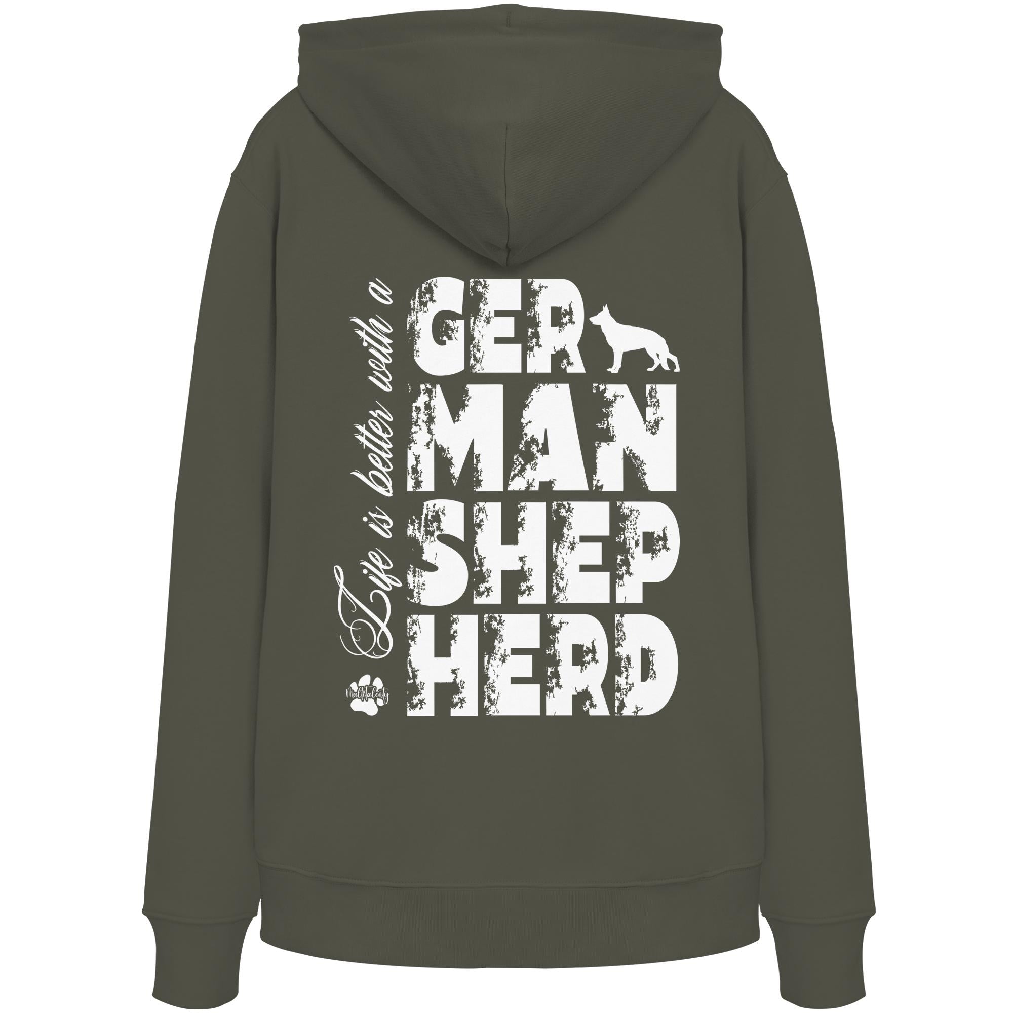 Life is better with a German Shepherd - Organic Hoodie