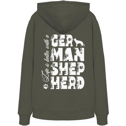 Life is better with a German Shepherd - Organic Hoodie