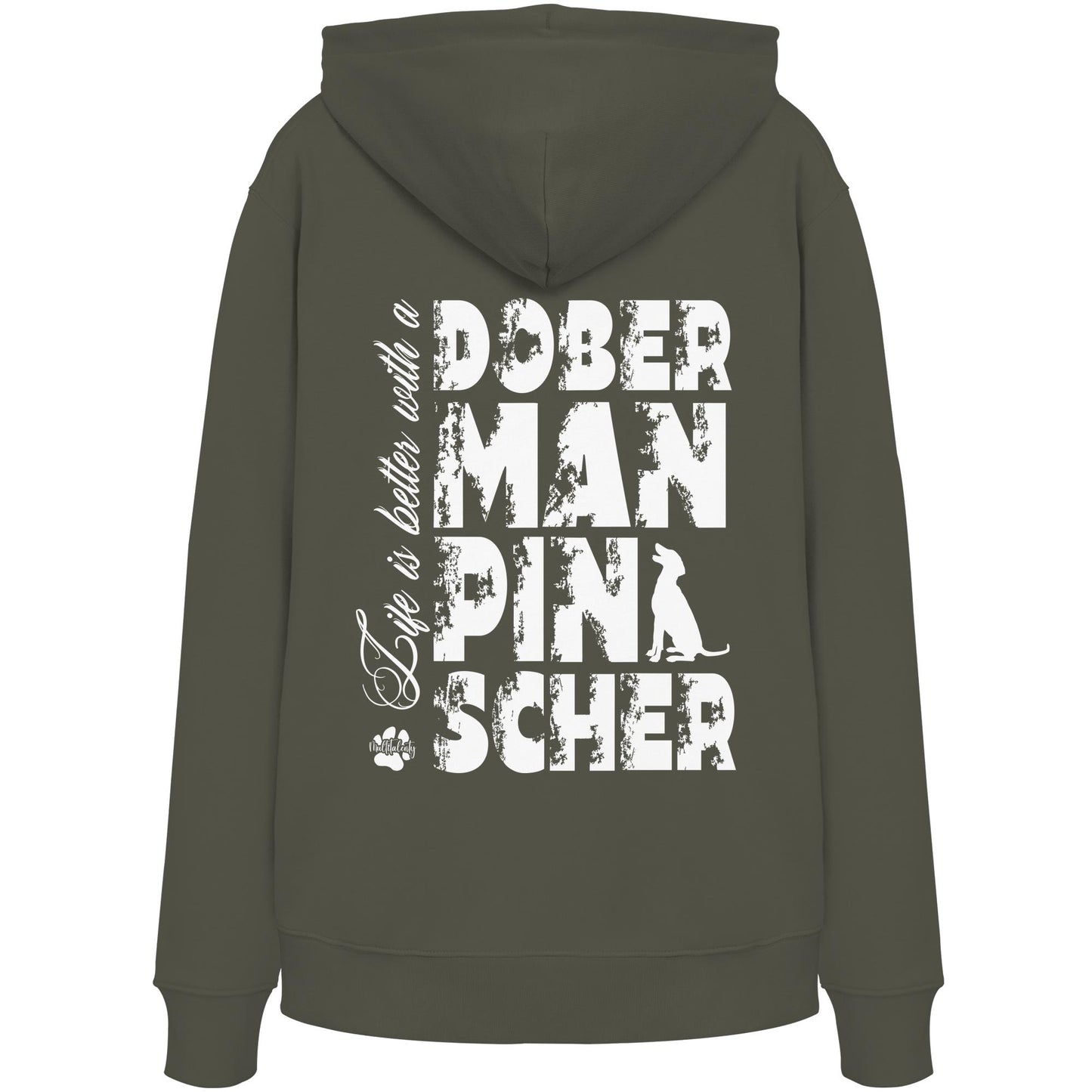 Life is better with a Doberman Pinscher - Organic Hoodie