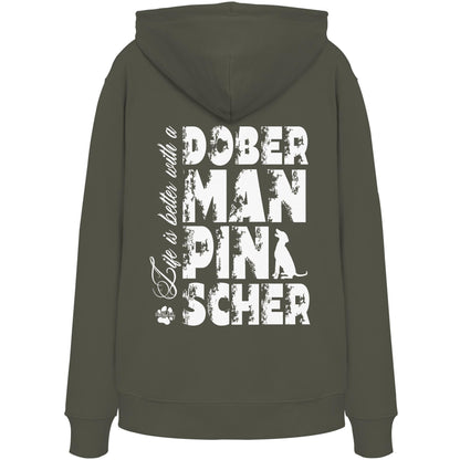 Life is better with a Doberman Pinscher - Organic Hoodie