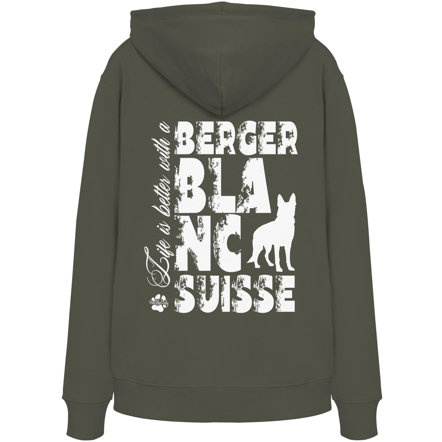 Life is better with a Berger Blanc Suisse - Organic Hoodie