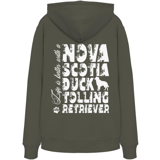 Life is better with a Nova Scotia Duck Tolling Retriever - Organic Hoodie