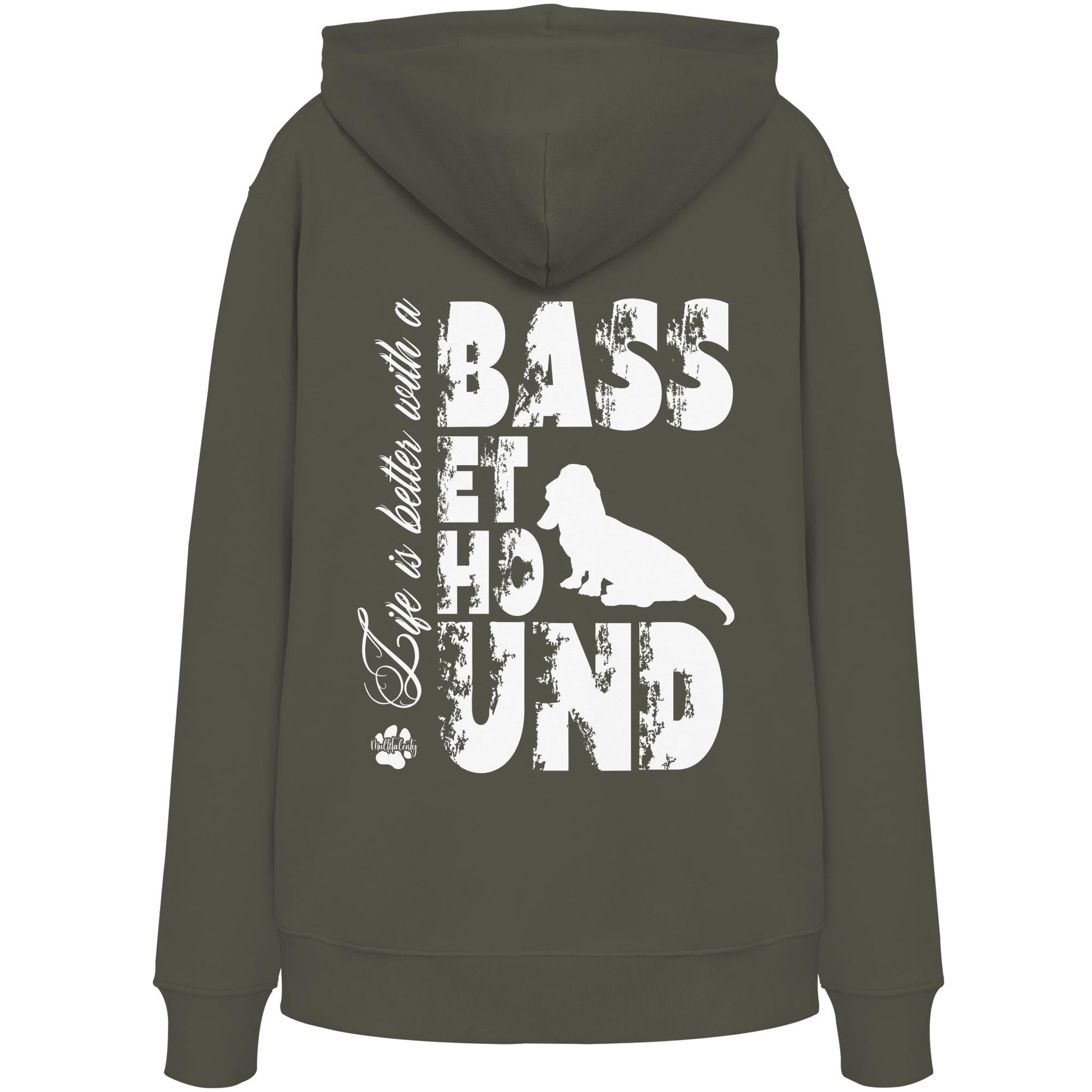Life is better with a Basset Hound - Organic Hoodie