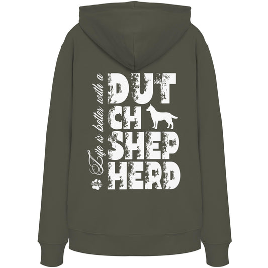 Life is better with a Dutch Shepherd - Organic Hoodie