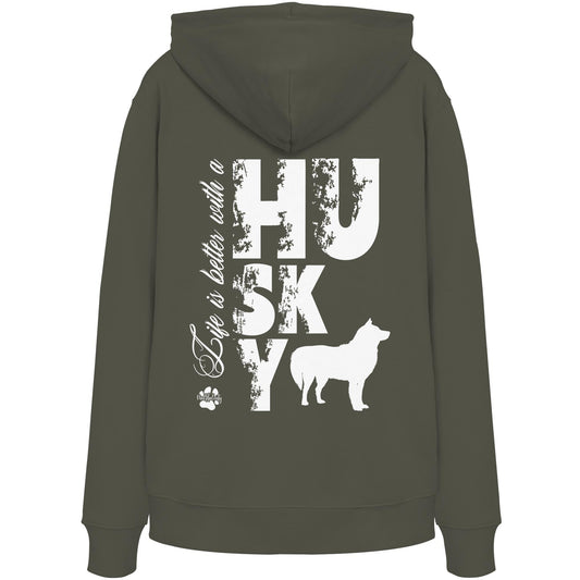 Life is better with a Husky - Organic Hoodie