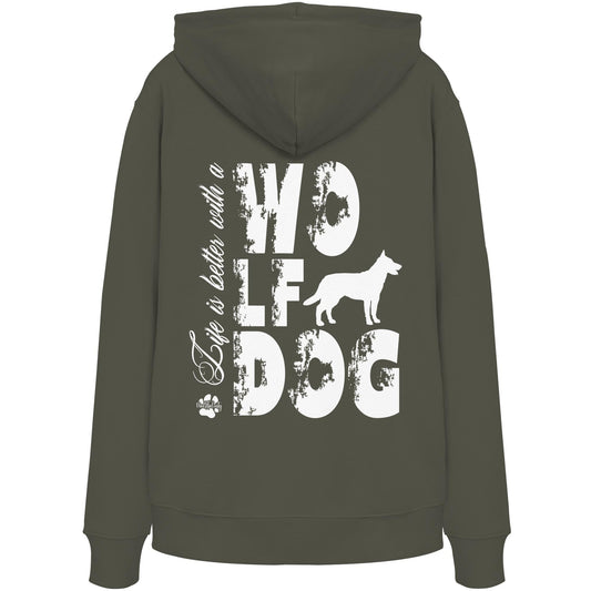Life is better with a Wolfdog - Organic Hoodie