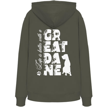 Life is better with a Great Dane - Organic Hoodie