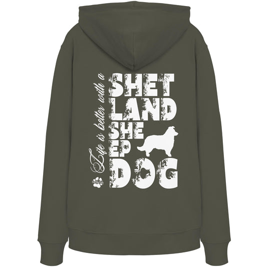 Life is better with a Shetland Sheepdog - Organic Hoodie
