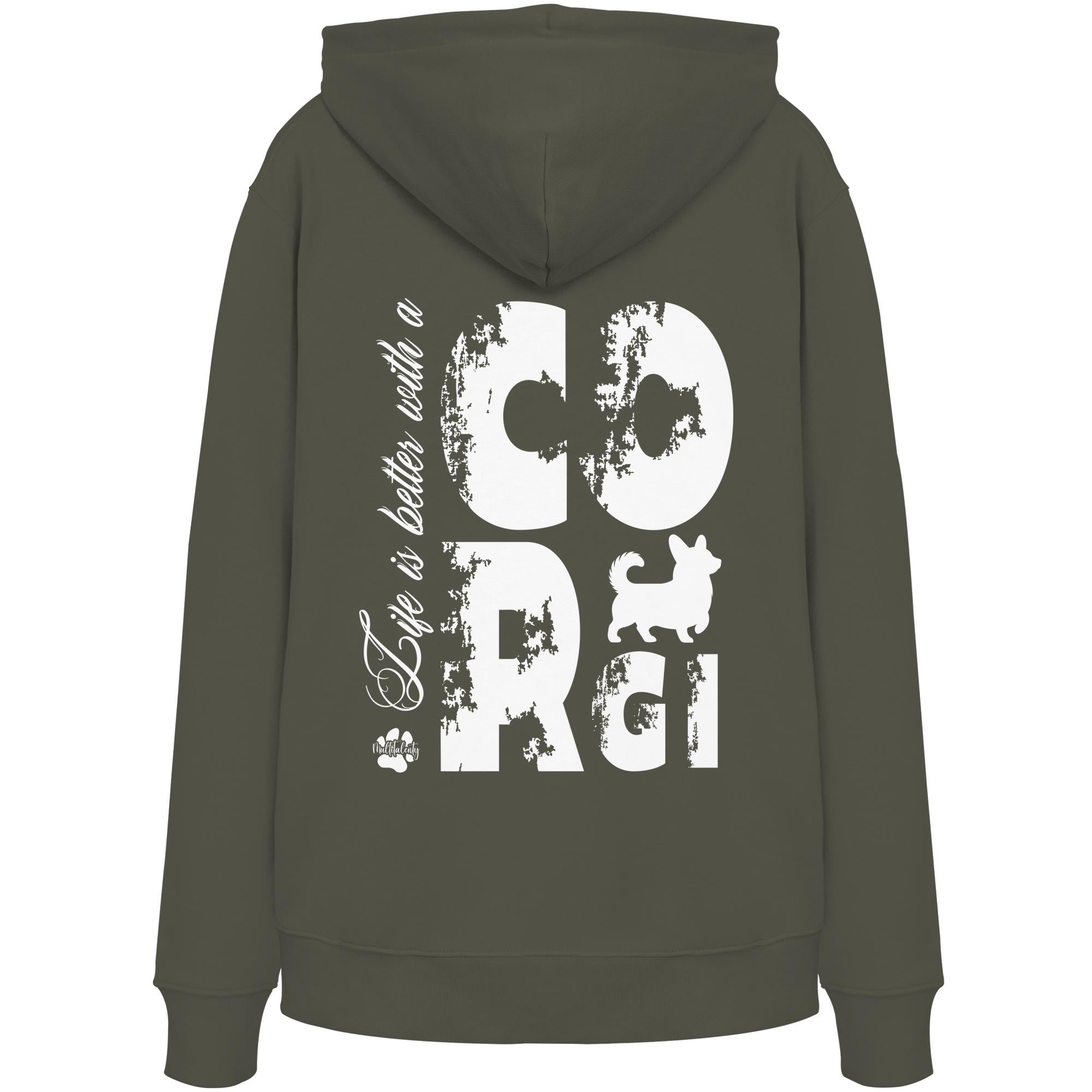 Life is better with a Corgi - Organic Hoodie