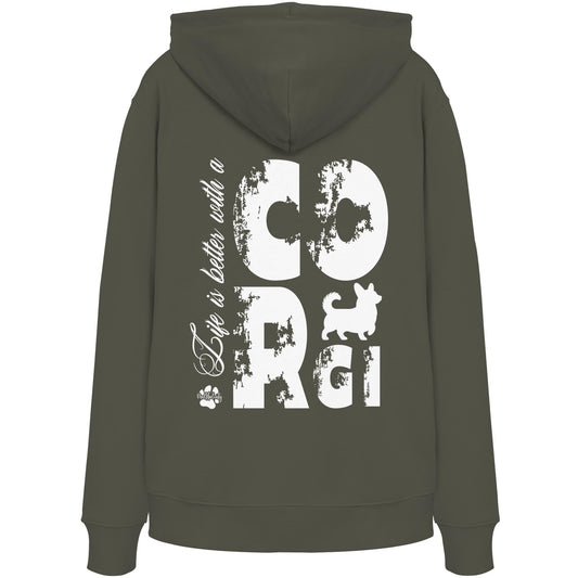 Life is better with a Corgi - Organic Hoodie