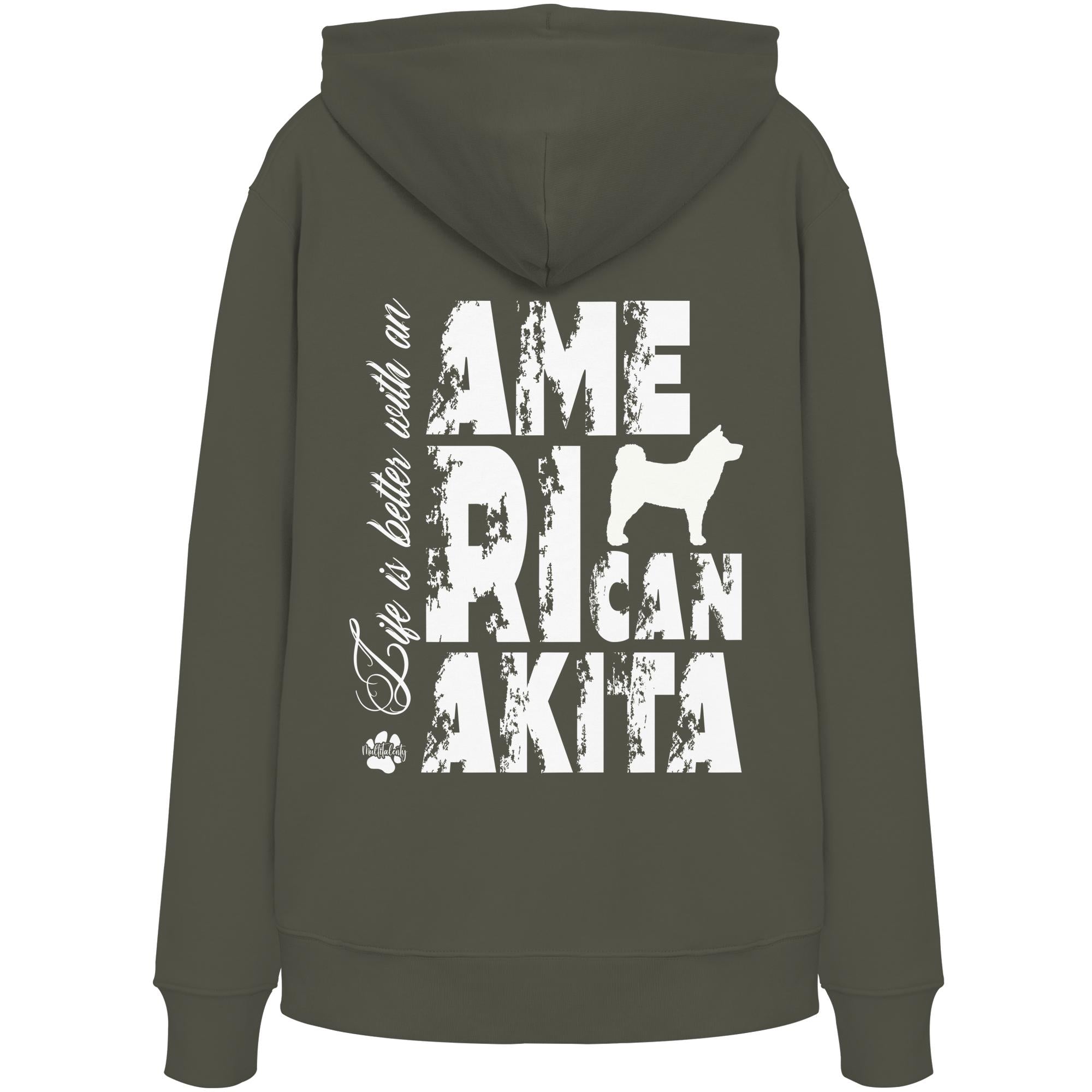 Life is better with an American Akita - Organic Hoodie