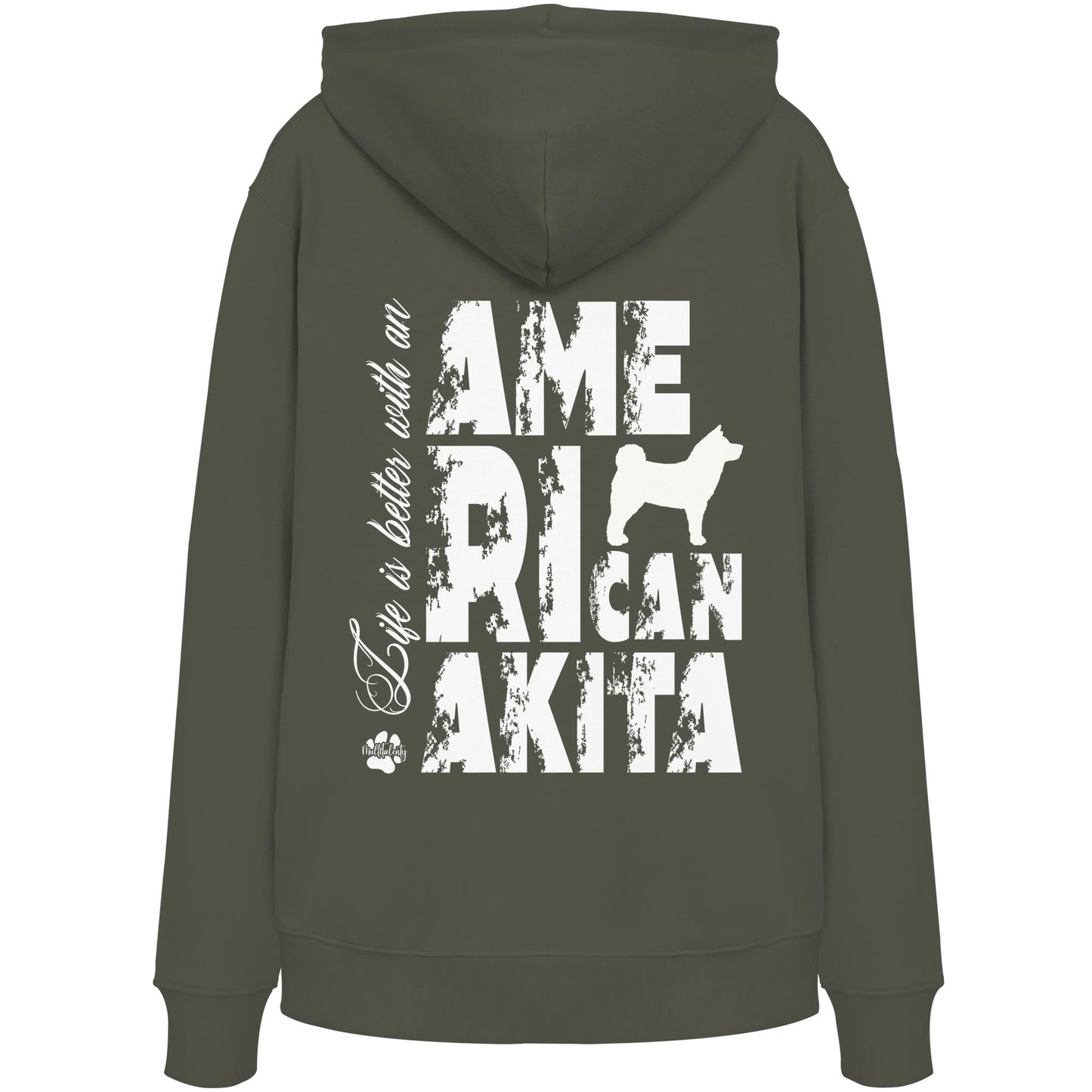 Life is better with an American Akita - Organic Hoodie