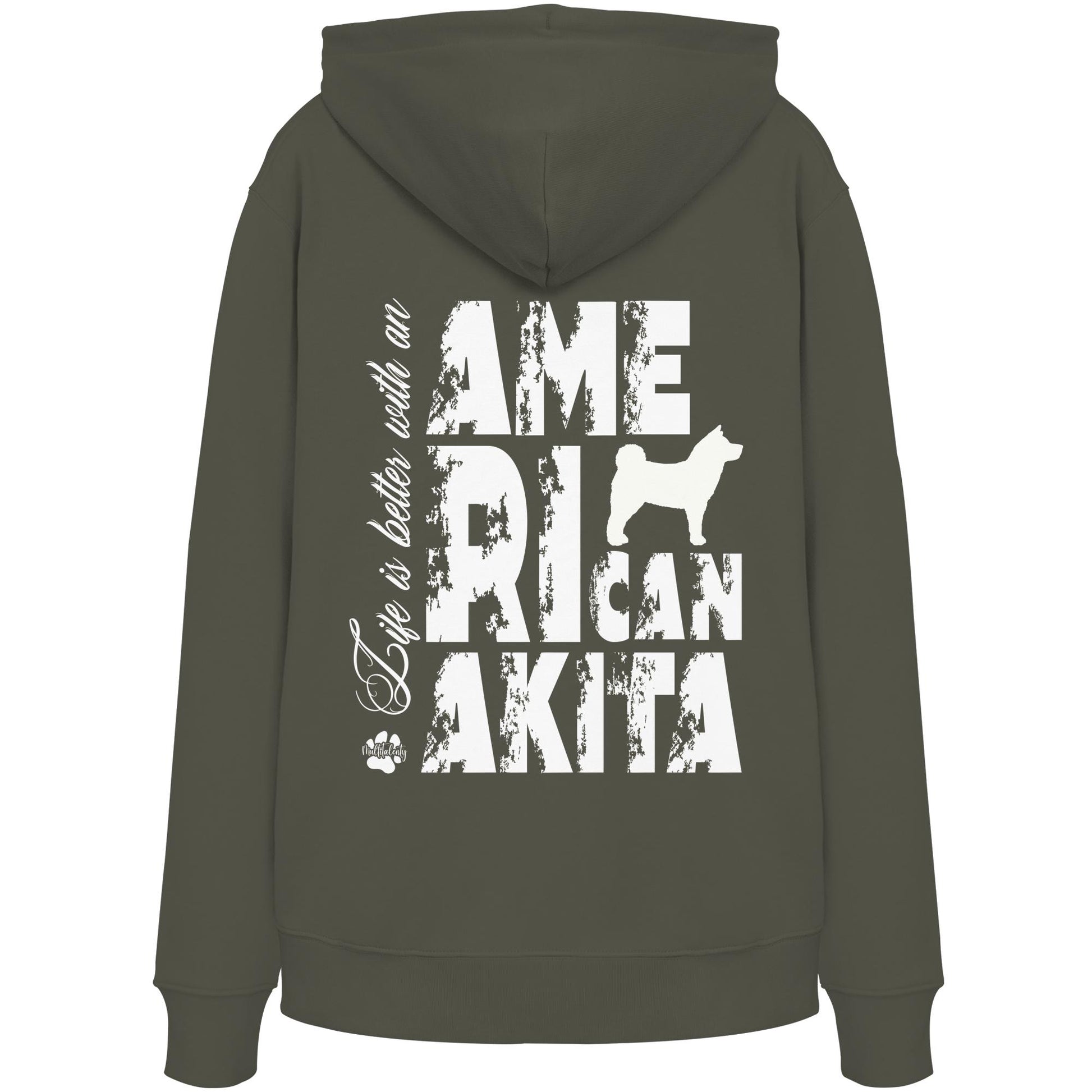 Life is better with an American Akita - Organic Hoodie