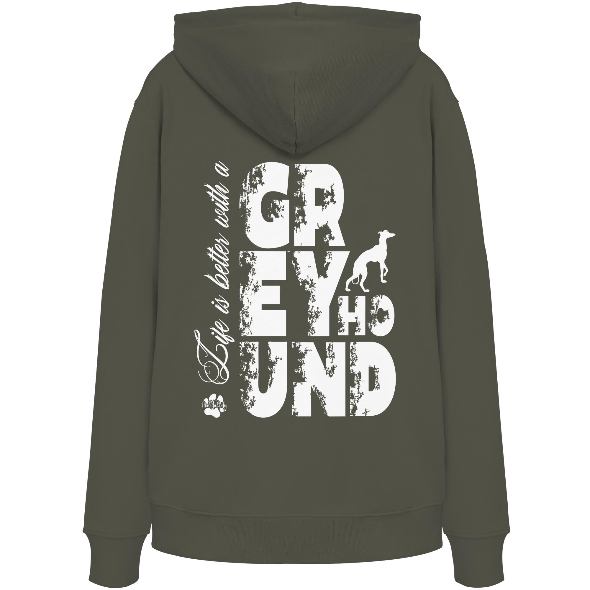 Life is better with a Greyhound - Organic Hoodie