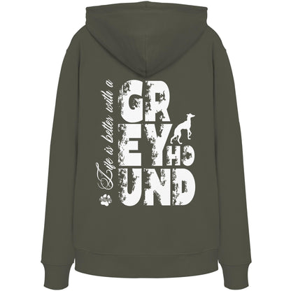 Life is better with a Greyhound - Organic Hoodie