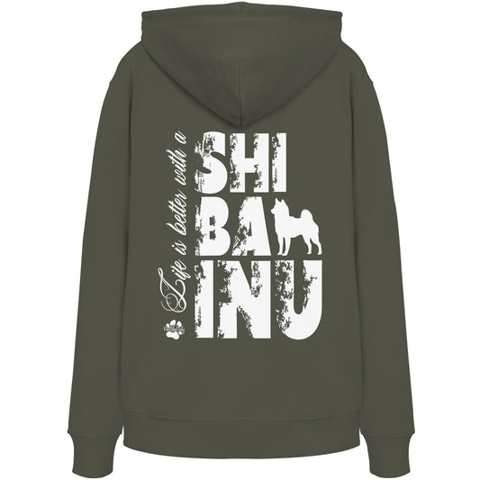 Life is better with a Shiba Inu - Organic Hoodie