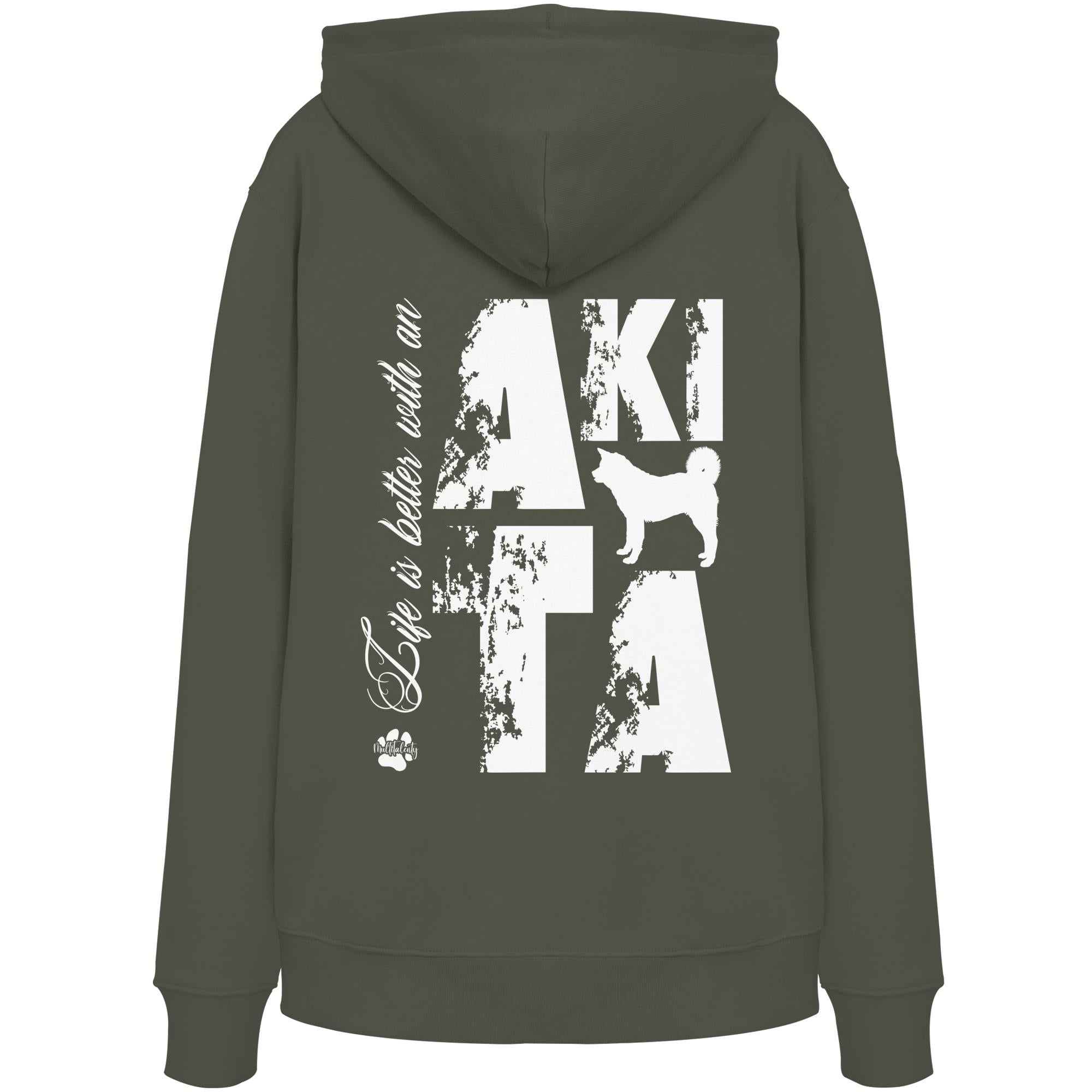 Life is better with an Akita - Organic Hoodie