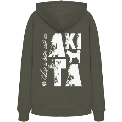 Life is better with an Akita - Organic Hoodie