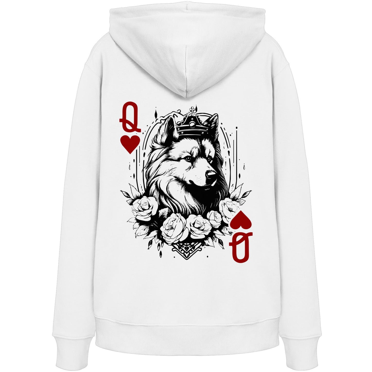 Herzkönigin Wolfsspitz - Organic Hoodie