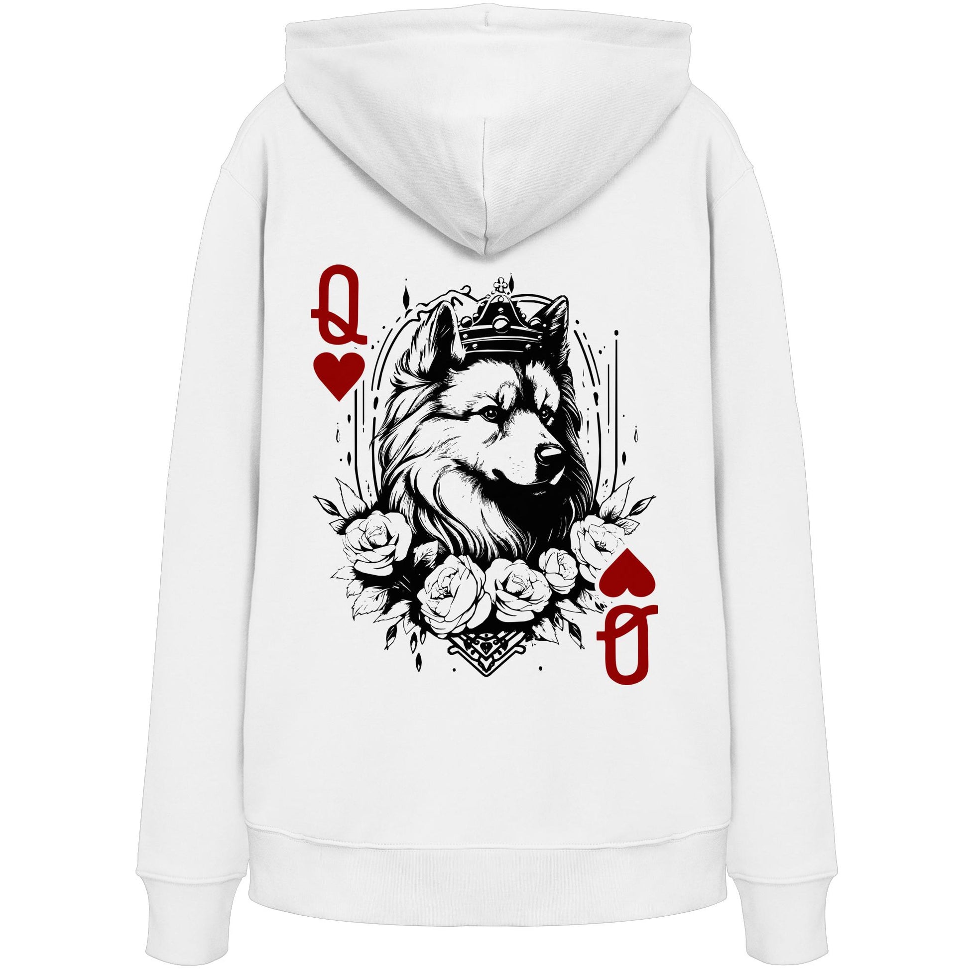 Herzkönigin Wolfsspitz - Organic Hoodie