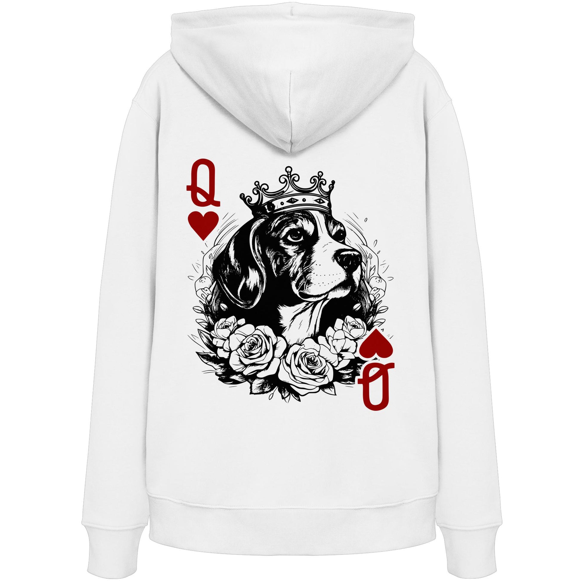 Herzkönigin Beagle - Organic Hoodie